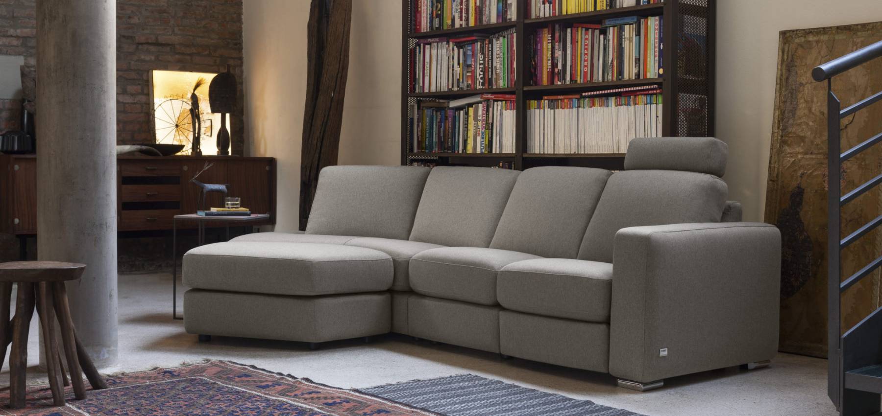 Divano relax con penisola Dylan Doimo Salotti